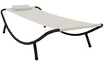 vidaXL Gartenbett Creme 200x90 cm Stahl