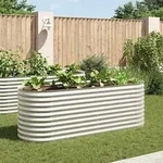 vidaXL Garten-Hochbeet 240 x 80 x 81 cm Verzinkter Stahl Silbern