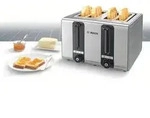 Bosch Haushalt TAT7S45 Toaster 4 Brenner, Toastfunktion Grau, Schwarz