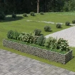 vidaXL Gabionen-Hochbeet Verzinkter Stahl 450&times;90&times;50 cm