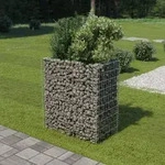 vidaXL Gabionen-Hochbeet Verzinkter Stahl 90&times;50&times;100 cm
