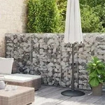 vidaXL Gabionenwand mit Abdeckung Verzinkter Stahl 900&times;50&times;150 cm