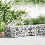vidaXL Gabionenwand mit Abdeckung Verzinkter Stahl 600&times;50&times;50 cm
