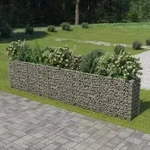 vidaXL Gabionen-Hochbeet Verzinkter Stahl 450&times;50&times;100 cm