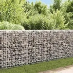 vidaXL Gabionenwand mit Abdeckung Verzinkter Stahl 200&times;20&times;85 cm