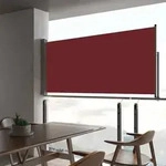 vidaXL Ausziehbare Seitenmarkise 60&times;300 cm Rot
