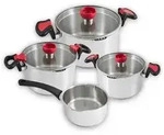 KOPF Nelo Topfset (7-teilig, Edelstahl, Induktion, mit intelligenter Abgie&szlig;hilfe)