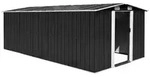 vidaXL Ger&auml;tehaus 257x489x181 cm Metall Anthrazit