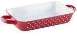 Po&ecirc;le Riess 26/17 cm en &eacute;mail rouge &agrave; pois : l'&eacute;l&eacute;gance au quotidien