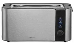 ECG ST 10630 SS Langschlitz-Toaster Edelstahl / schwarz