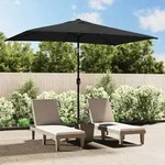 vidaXL Sonnenschirm mit Metall-Mast 300x200 cm Anthrazit