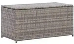 vidaXL Gartenbox Poly Rattan 100x50x50 cm Grau