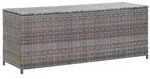 vidaXL Garten-Auflagenbox Grau 120x50x60 cm Poly Rattan