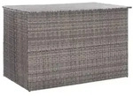 vidaXL Garden-Auflagenbox Grau 150x100x100 cm Poly Rattan