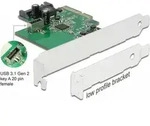 DeLOCK PCI Express Card to 1 x internal USB 3.2 Gen 2 key A 20 pin female