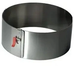 Lares Tortenring mit Klemmhebel H: 7cm &Oslash; 10-18 cm Federbandstahl...