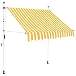 vidaXL Einziehbare Markise Handbetrieben 150 cm Orange/Wei&szlig; Gestreift