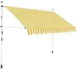 vidaXL Einziehbare Markise Handbetrieben 250 cm Orange/Wei&szlig; Gestreift