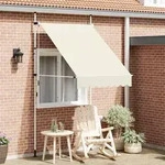 vidaXL Einziehbare Markise Handbetrieben 150 cm Cremewei&szlig;