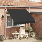 vidaXL Einziehbare Markise Handbetrieben 250 cm Anthrazit