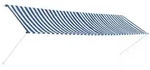 vidaXL Einziehbare Markise 400 x 150 cm Blau und Wei&szlig;