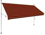 vidaXL Einziehbare Markise Handbetrieben 300 cm Orange und Braun