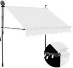 vidaXL Einziehbare Markise Handbetrieben mit LED 150 cm Creme