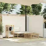 vidaXL Ausziehbare Seitenmarkise Creme 140 x 600 cm