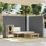 vidaXL Ausziehbare Seitenmarkise Anthrazit 140 x 600 cm