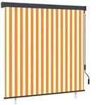 vidaXL Au&szlig;enrollo 160x250 cm Wei&szlig; und Orange