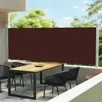vidaXL Seitenmarkise Ausziehbar 600x160 cm Braun