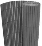 vidaXL Gartenzaun Doppelseitig PVC 90 x 500 cm Grau