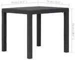 vidaXL Gartentisch Braun 79x79x72 cm Kunststoff Rattan-Optik