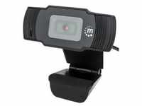 Manhattan USB Webcam, Two Megapixels, 1080p Full HD, USB-A, Integrated...