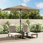 vidaXL Sonnenschirm mit Metall-Mast 300x200 cm Taupe