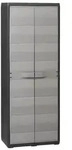 vidaXL Gartenschrank mit 3 B&ouml;den Schwarz und Grau