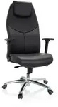 B&uuml;rostuhl Chefsessel FERRARA Leder schwarz hjh OFFICE