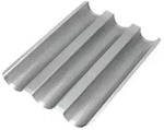 St&auml;dter Backform, Metall, Silber, 37 x 24 x 2, 5 cm