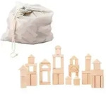 Small foot 11396 - Holzbausteine Natur 50er-Pack im Beutel
