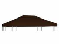 vidaXL Pavillon-Dachplane mit Kaminabzug 310 g/m2 4x3 m Braun