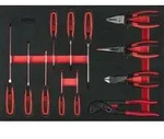 KS TOOLS Schraubendreher- und Zangen-Satz, 12-tlg in 1/1 Systemeinlage