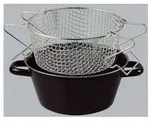 Riess Pommes-Frites Pfanne mit Einsatz &Oslash;20cm Schwarz Emaille