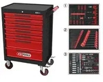 KS-Tools Werkstatt-Wagen ECOline, Werkzeugwagen, Montagewagen - 215-teilig
