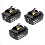 3x Makita BL 1830 B 18V - 3 Ah / 3000 mAh Li-Ion Akku mit LED Anzeige - original,