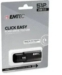 Emtec B110 Click Easy 3.2, 512 GB, USB Typ-A, 3.2 Gen 2 (3.1 Gen 2), 20 MB/s, Dia,