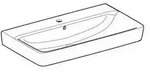 Geberit Waschtisch RENOVA PLAN mit Hahnloch mit &Uuml;berlauf 850x480mm wei&szlig;