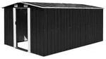 vidaXL Ger&auml;tehaus 257x392x181 cm Metall Anthrazit