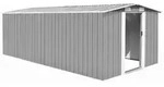 vidaXL Ger&auml;tehaus 257x489x181 cm Metall Grau