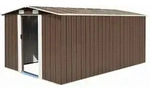 vidaXL Ger&auml;tehaus 257x392x181 cm Metall Braun
