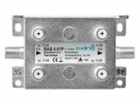 axing BAB 4-01P - Kabelsplitter - 5 - 1218 MHz - Grau - A - F - 93 mm4-fach
